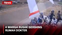Kecewa Tak Diberi Sumbangan untuk Rayakan HUT RI, 4 Warga Rusak Gerbang Rumah Dokter di Lampung Utara
