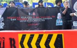 Unjuk Rasa Tuntut Keadilan bagi Korban Kecelakaan Terjerat Kabel Fiber Optik