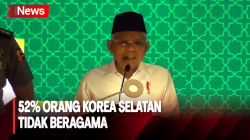 Singgung Dampak Modernisasi, Wapres Ma'ruf Sebut 52% Orang Korea Selatan Tidak Beragama 