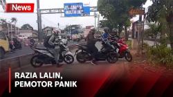 Razia Lalin di Kalideres, Pemotor Panik Biarkan Keranjangnya Jatuh