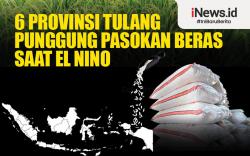 Infografis 6 Provinsi Tulang Punggung Pasokan Beras saat El Nino