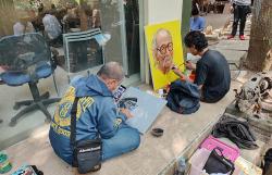 Prosesi Pemakaman Seniman Ki Djoko Pekik Diwarnai Performance Art