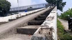 Besi Jembatan Penyeberangan Orang di Martubung Medan Hilang Dicuri