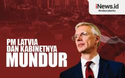 Infografis PM Latvia dan Kabinetnya Mundur