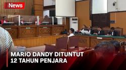 Mario Dandy Dituntut 12 Tahun Penjara Kasus Penganiayaan David