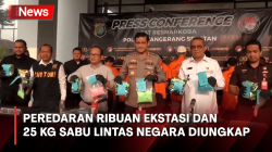 Peredaran Ribuan Ekstasi dan 25 Kg Sabu Lintas Negara Diungkap Polres Tangsel