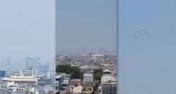 Viral, Warga Ngeluh Tidak Bisa Lihat Jelas Atraksi Pesawat Tempur di Langit Jakarta akibat Polusi 