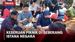 Seru! Ratusan Warga Piknik di Seberang Istana Negara saat HUT Ke-78 RI