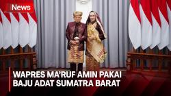 Hadiri Upacara HUT ke-78 RI, Wapres Ma'ruf Amin Pakai Baju Adat Sumatra Barat