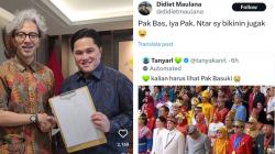 Viral Aksi Pak Bas Menyingkap Baju Erick Thohir, Begini Respons sang Desainer Didiet Maulana