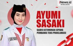 Infografis Ayumi Sasaki, Gadis Keturunan Jepang Pembawa Teks Proklamasi
