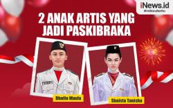 Infografis 2 Anak Artis yang Jadi Paskibraka