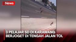 Demi Konten, 3 Pelajar SD di Karawang Berjoget di Tengah Jalan Tol Jagorawi