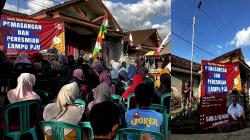 GMP Pasang Lampu PJU dan Sosialisasikan Bacapres Ganjar Pranowo di Cisayong Tasikmalaya<