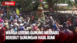 Warga Lereng Gunung Merbabu Berebut Gunungan di Makam Syech Maulana Ibrahim Maghribi
