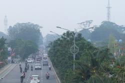 Kabut Asap akibat Karhutla Ganggu Aktivitas Masyarakat Kalimantan Barat<