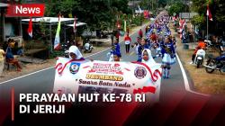 Meriahkan HUT Ke-78 RI, 25 Tim Ikut Pawai Barisan dan Karnaval di Desa Jeriji Bangka Selatan