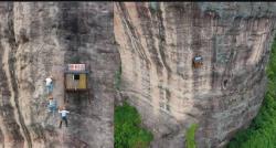 Viral Warung Makan Ini Lokasinya Bikin Jantungan, Ada di Sisi Tebing Terjal Ketinggian 120 Meter