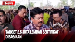 Menteri ATR/BPN Hadi Tjahjanto Serahkan 13.366 Sertifikat di Jambi, Minimalisir Konflik Tanah