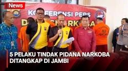 Polda Jambi Amankan 5 Pelaku Tindak Pidana Narkoba