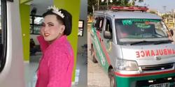 Viral Sopir Ambulans Antar Pasien ke Rumah Sakit Pakai Kebaya Warna Pink