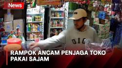 Viral! Aksi 2 Rampok Ancam Penjaga Toko Pakai Sajam Terekam CCTV