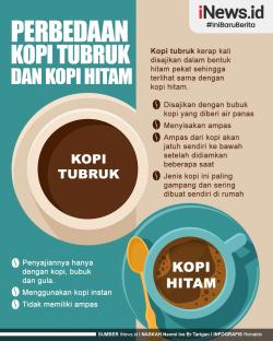 Infografis Perbedaan Kopi Tubruk dan Kopi Hitam