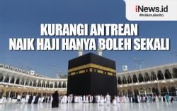 Infografis Kurangi Antrean, Naik Haji hanya boleh Sekali
