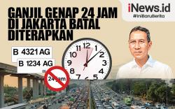 Infografis Ganjil Genap 24 Jam di Jakarta Batal Diterapkan