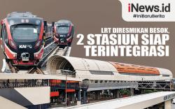 Infografis LRT Diresmikan Besok, 2 Stasiun Siap Terintegrasi
