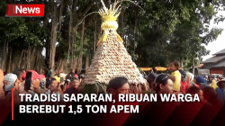 Momen Ribuan Warga Berebut 1,5 Ton Apem dalam Kirab Pusaka Ki Ageng Wonolelo