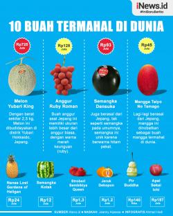 Infografis 10 Buah Termahal di Dunia