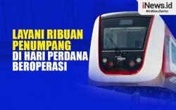 Infografis Ribuan Penumpang Ramaikan LRT Jabodetabek di Hari Perdana Pengoperasian
