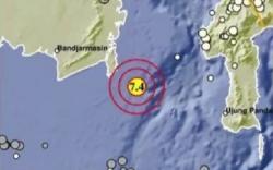Gempa Bumi M7,4 Tanah Bumbu Kalsel Terasa hingga Bantul dan Lombok<