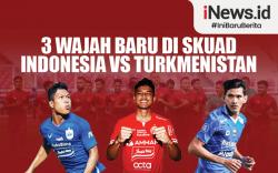 Infografis 3 Wajah Baru di Skuad Indonesia Vs Turkmenistan