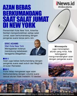 Infografis Azan Bebas Berkumandang saat Salat Jumat di New York 