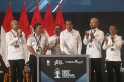 Momen Presiden Jokowi Buka Rakernas HIPMI