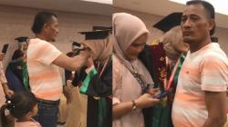 Momen Haru Ayah Tahan Tangis saat Wisuda Sang Anak, Gaya Jagoan Hati Melow