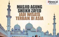 Infografis Masjid Agung Sheikh Zayed Jadi Tempat Wisata Gratis Terbaik di Asia