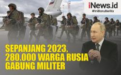 Infografis Sepanjang 2023, 280.000 Warga Rusia Gabung Militer
