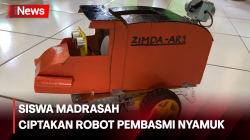 Siswa Madrasah Ciptakan Robot Pembasmi Nyamuk dari Barang Bekas 