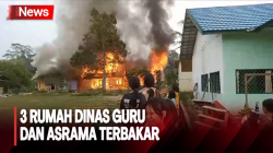 Siswa Histeris, 3 Rumah Dinas Guru dan Asrama SMP Negeri 7 Muara Teweh Terbakar
