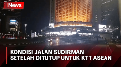 Ini Kondisi Jalan Jenderal Sudirman Pasca Ditutup akibat Gala Dinner KTT ASEAN