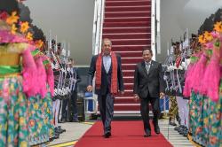 Menlu Rusia Sergey Lavrov Tiba di Indonesia Disambut Mendagri Tito Karnavian