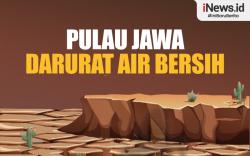 Infografis Pulau Jawa Darurat Air Bersih