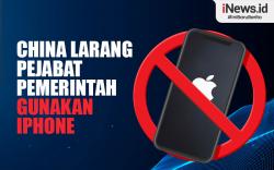 Infografis China Larang Semua Pejabat Pemerintah Gunakan iPhone