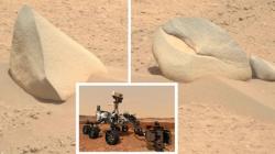 Rover Mars NASA Potret Batuan Aneh, Bentuknya Mirip Sirip Hiu dan Capit Kepiting