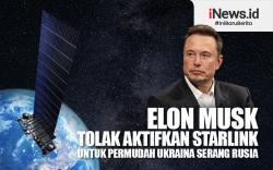 Infografis Elon Musk Tolak Aktifkan Starlink untuk Permudah Ukraina Serang Rusia