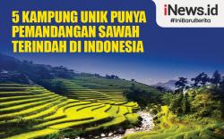 Infografis 5 Kampung Unik Punya Pemandangan Sawah Terindah di Indonesia