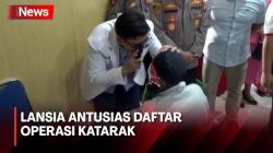 Membeludak! Ratusan Lansia Antusias Daftar Operasi Katarak Gratis di Polres Metro Jaktim